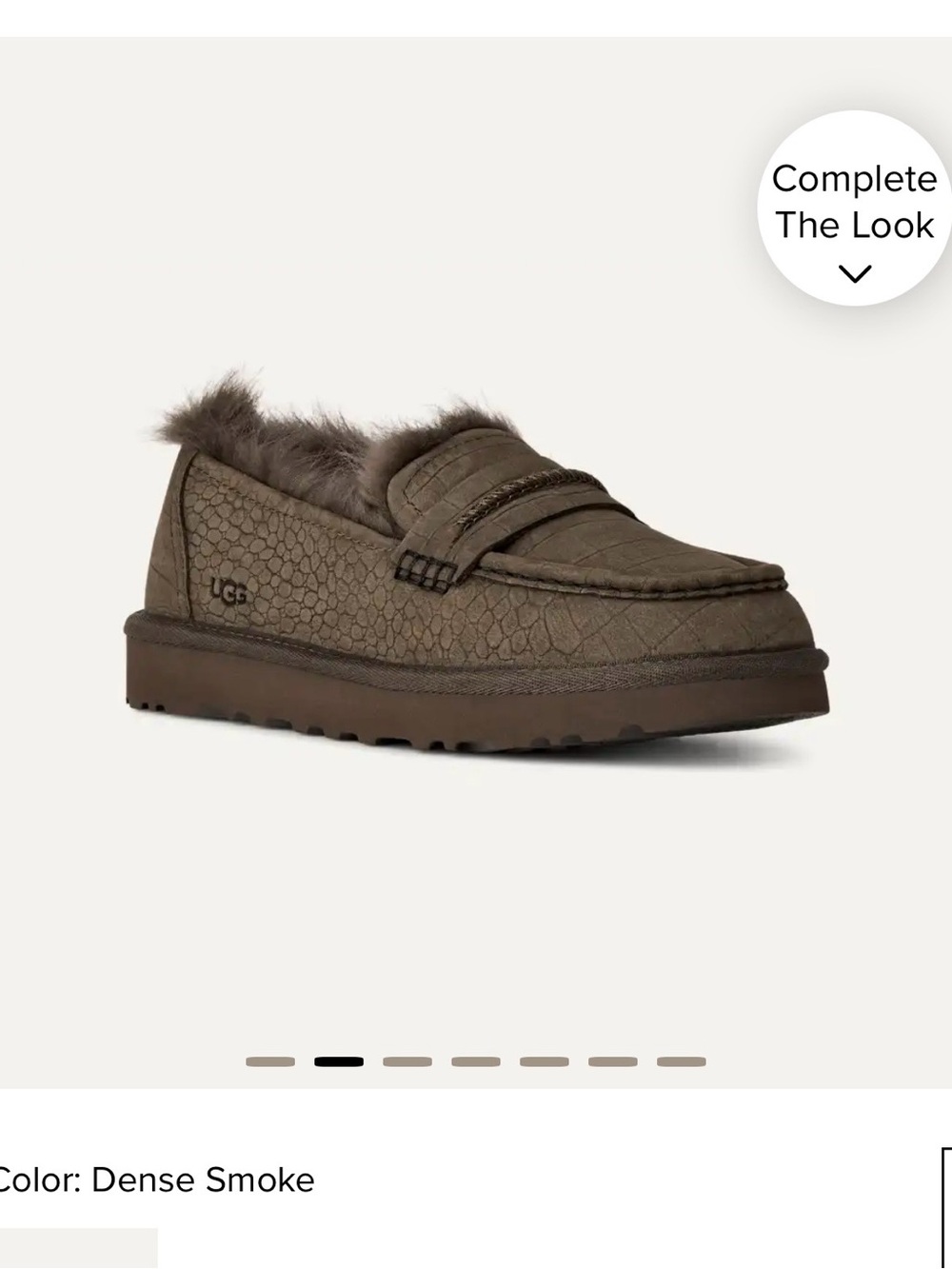 UGG W Ellis Embossed Loafer - Dark Brown